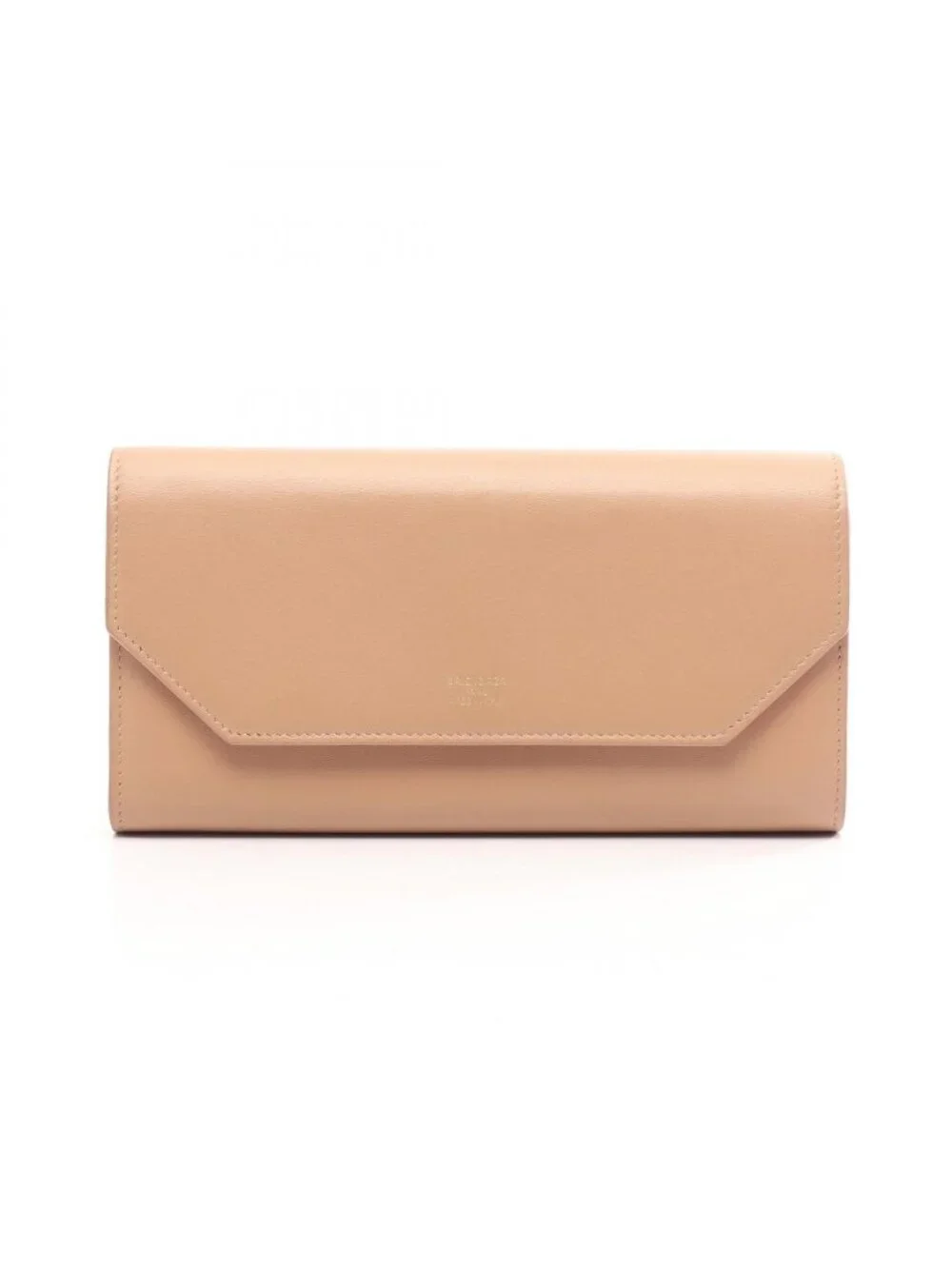 Balenciaga Bifold Wallet Envelope Slim Continental Beige Leather